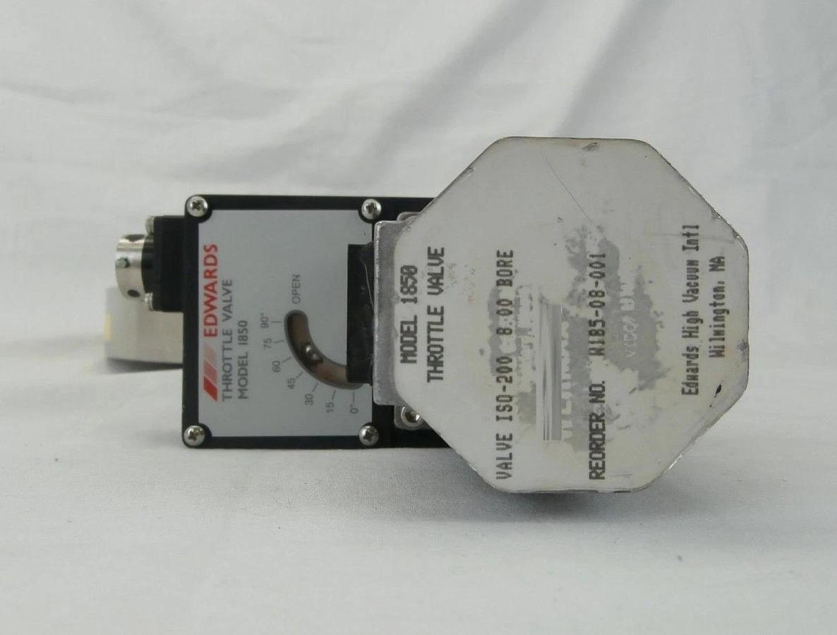 Used Edwards W185-08-001 Mechanical Vacuum Throttle Valve 1850 ISO200 Tegal 6500 Used