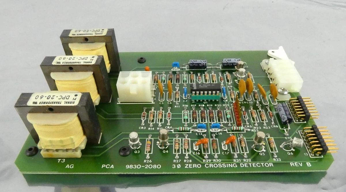 Used AG Associates 9830-2080 3 Phase Zero Crossing Detector Heatpulse PCB Working