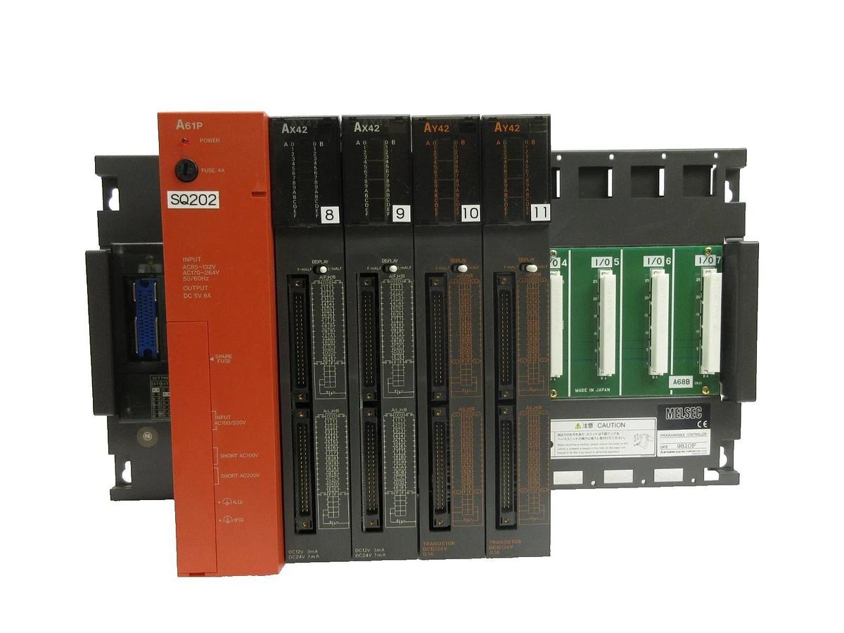 Used Mitsubishi A61P Programmable Logic Controller PLC MELSEC Used Working
