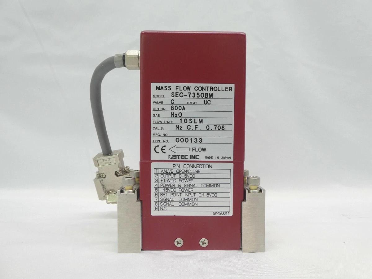 Used STEC SEC-7350BM Mass Flow Controller MFC SEC-7350 10 SLM N2O Working Surplus