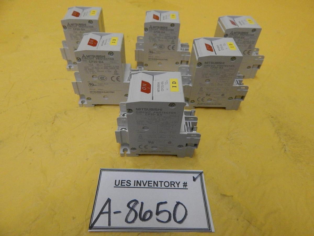 Used Mitsubishi CP30-BA Circuit Protector 2-Pole 10A Reseller Lot of 6 Used Working