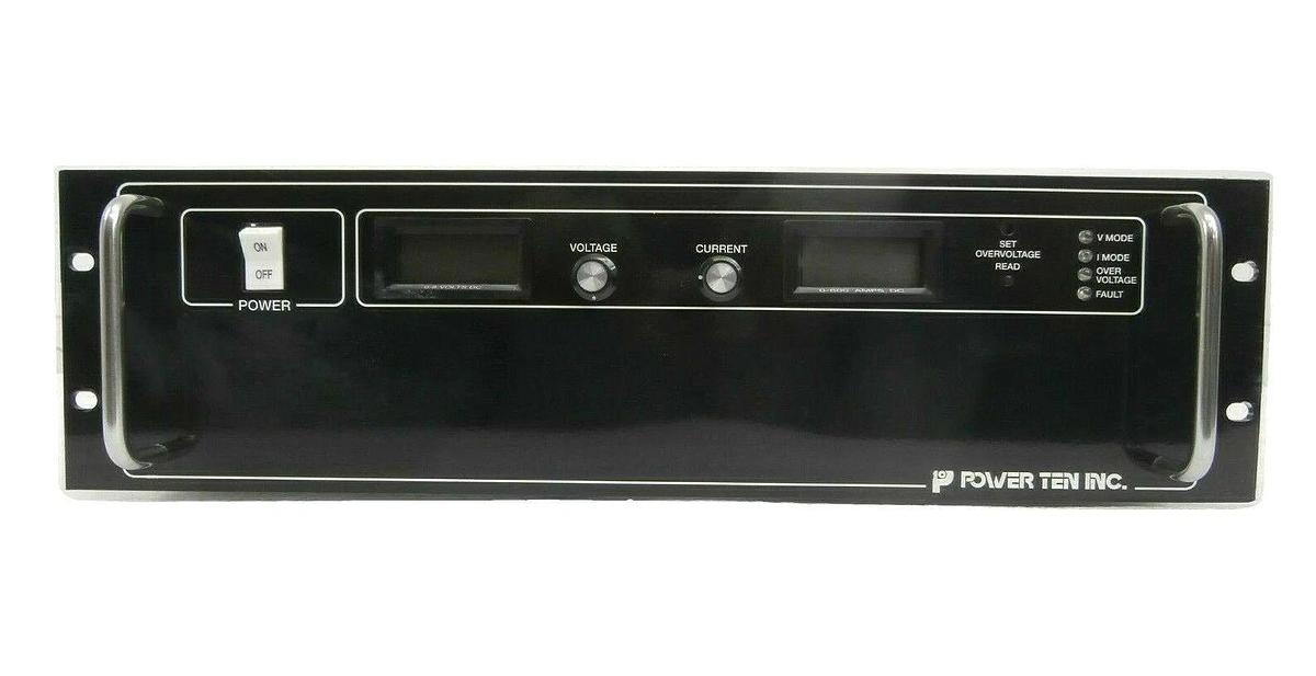 Used Power Ten P63C-8800 DC Power Supply 0-8 VDC P63 Series Tested Working Surplus