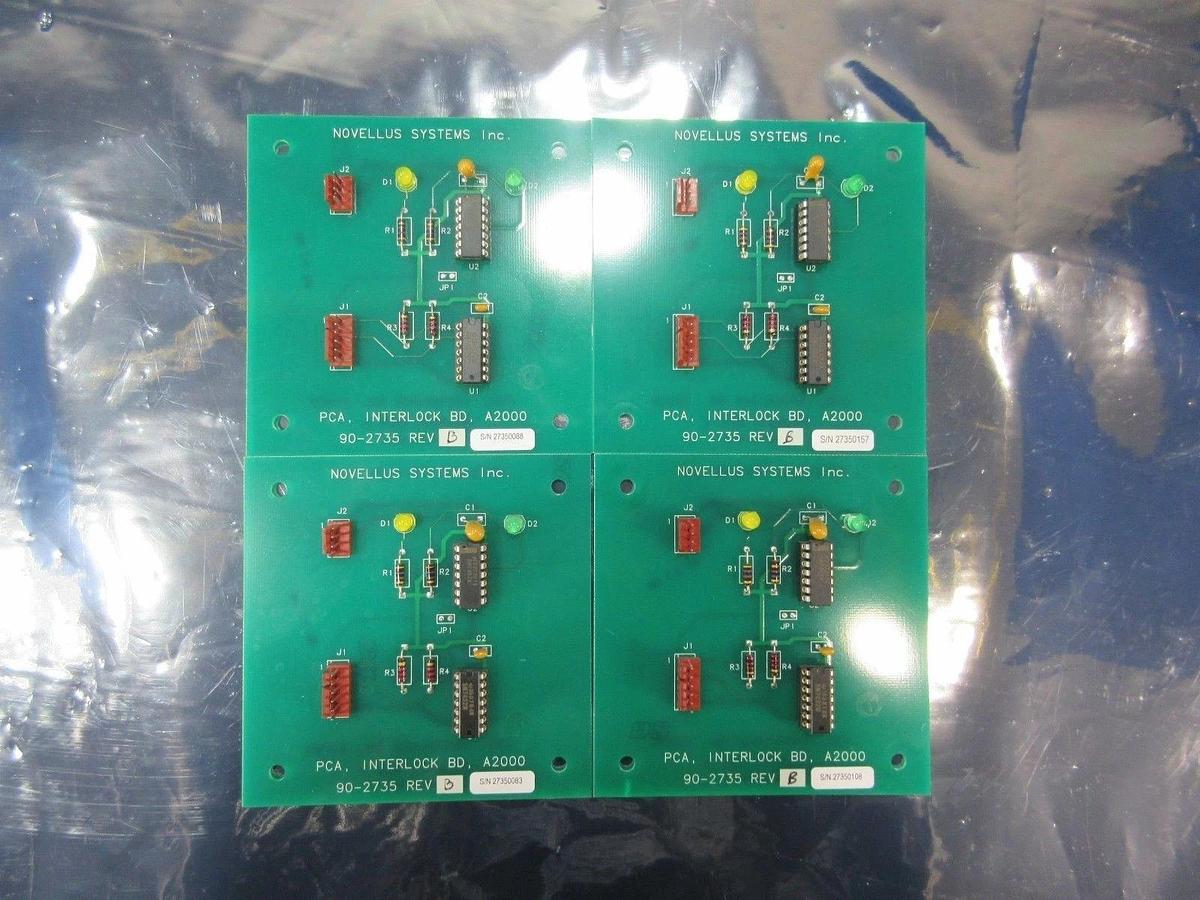 Used Novellus Systems 90-2735 Interlock Board A2000 PCB Rev. B Lot of 4 Working