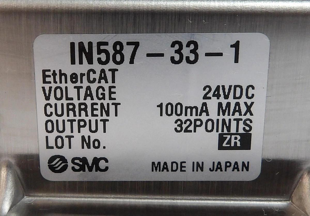Used SMC IN587-33-1 32-Point EtherCAT Pneumatic Manifold Lot of 2 Working Surplus