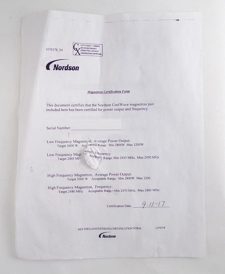 Refurbished Nordson D99-UVETL17 Coolwave Lamphead UV Curing System CW2 LAM Refurbished Spare