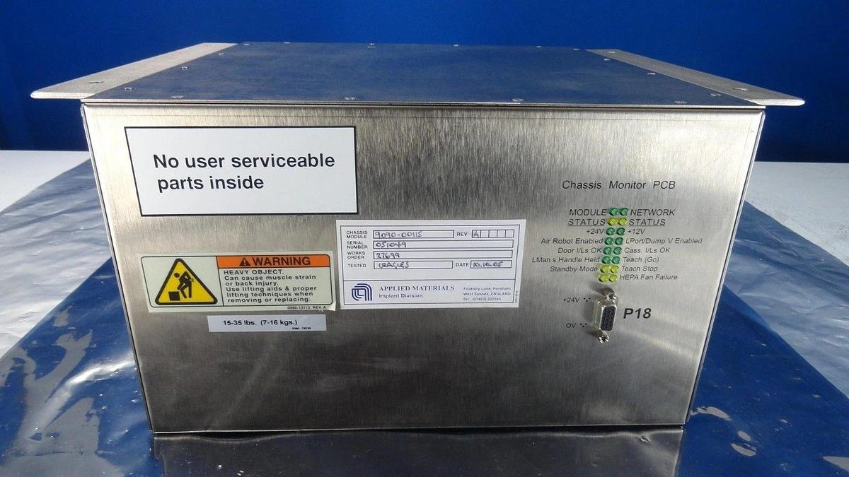 Used AMAT Applied Materials 9090-00115 Chassis Monitor PCB 0100-01-252 Quantum X Used