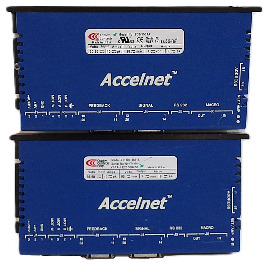 Used Copley Controls 800-1561 Servo Motor Controller Accelnet Lot of 2 Working