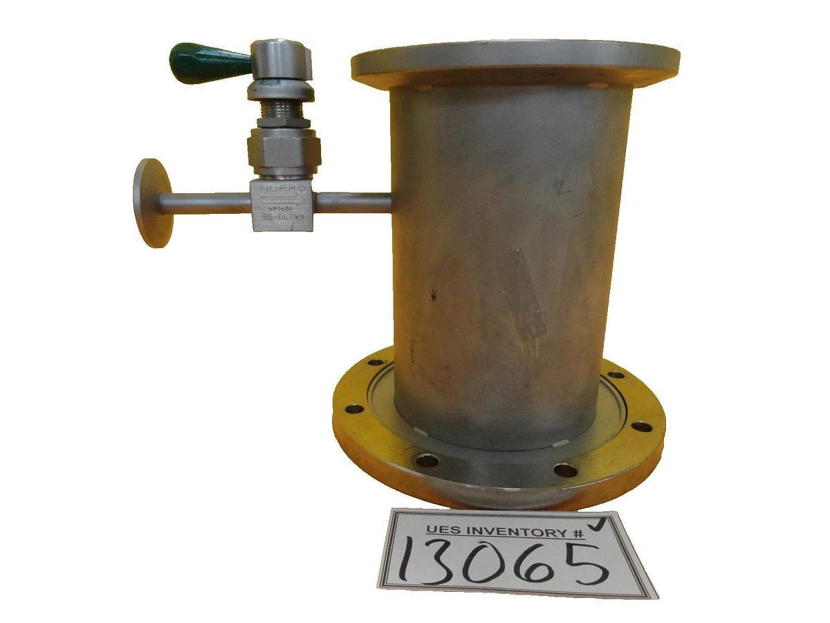 Used Fuji High Vacuum Nipple Tee QF100 LF Rotatable ISO100 ISO-F SS-DLTW4 6.75" Used