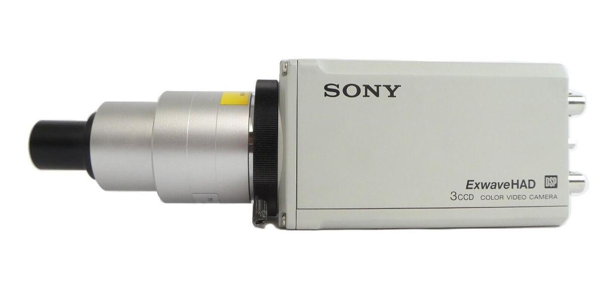 Used Sony DXC-990 3CCD Camera Color ExwaveHAD DSP Inspection w/ 38SFB-0.45xT Working