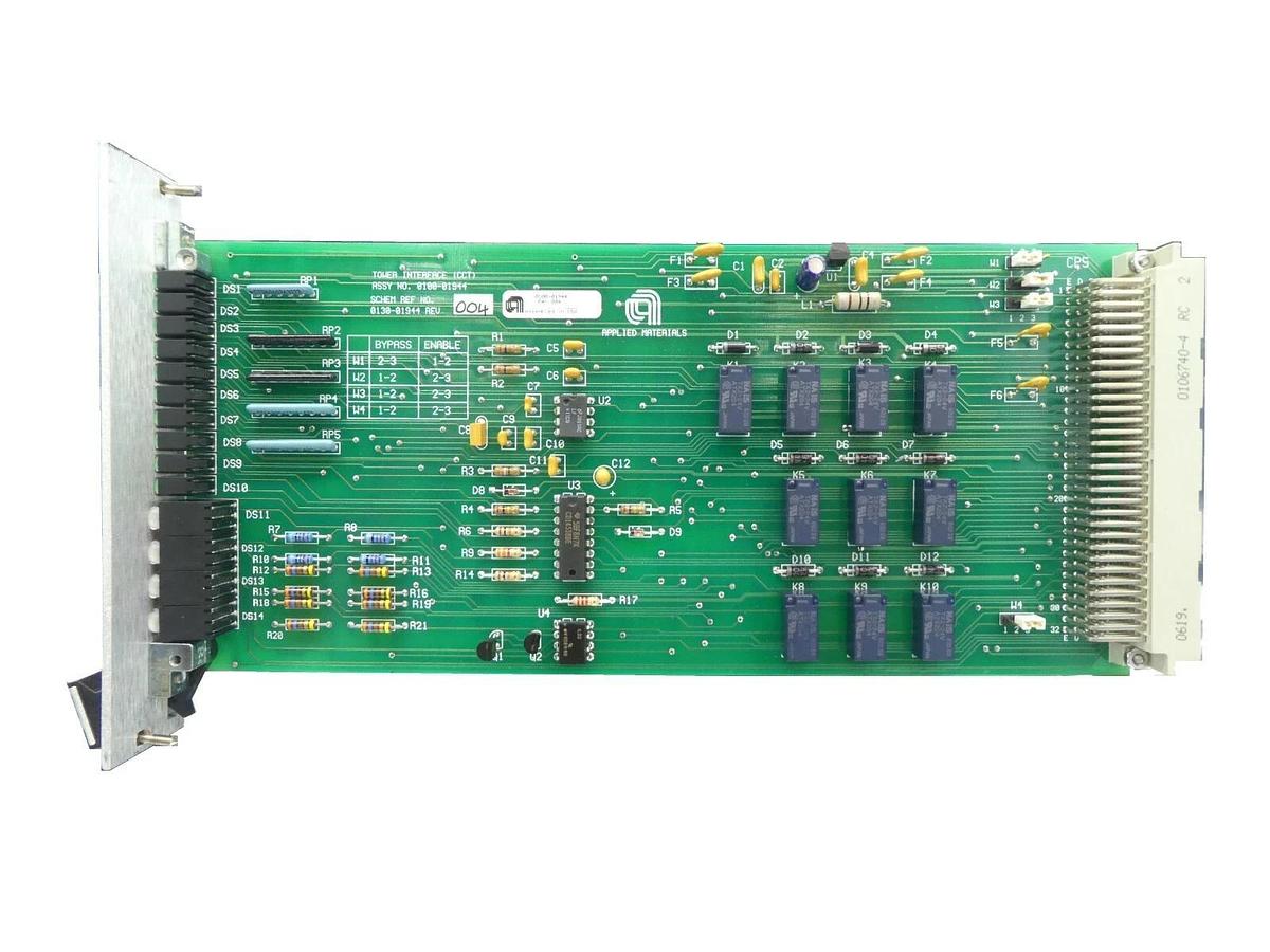 Used AMAT Applied Materials 0100-01944 Tower Interface (CCT) PCB Card Working Surplus
