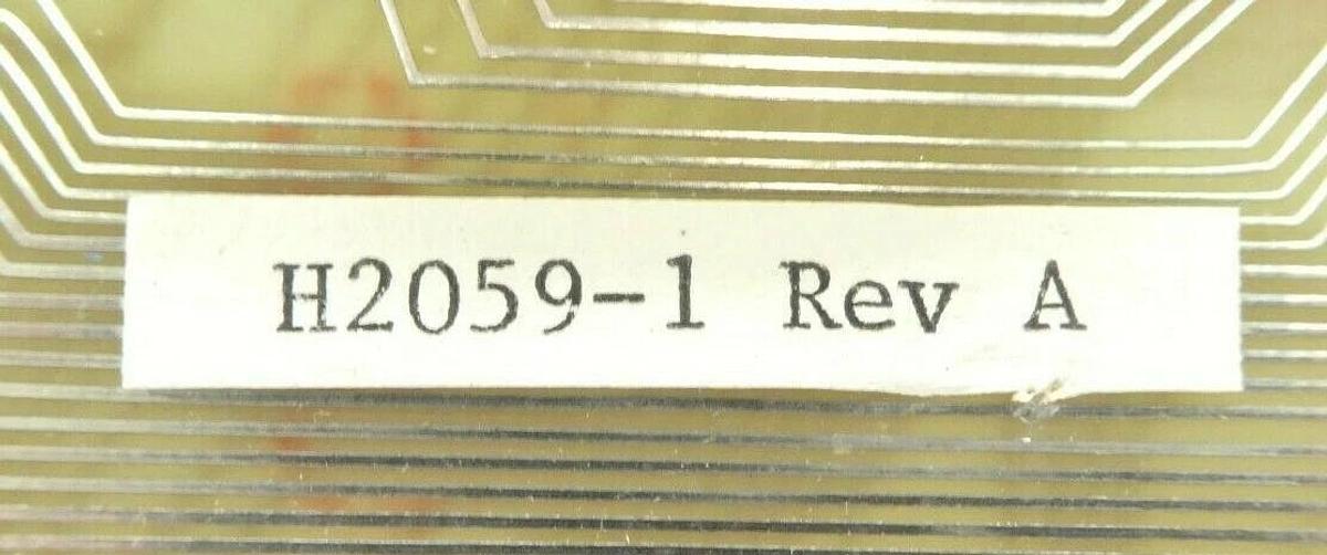 Used Varian Semiconductor VSEA E-H2059001 Operator Control Logic PCB H2059-1 Rev. A