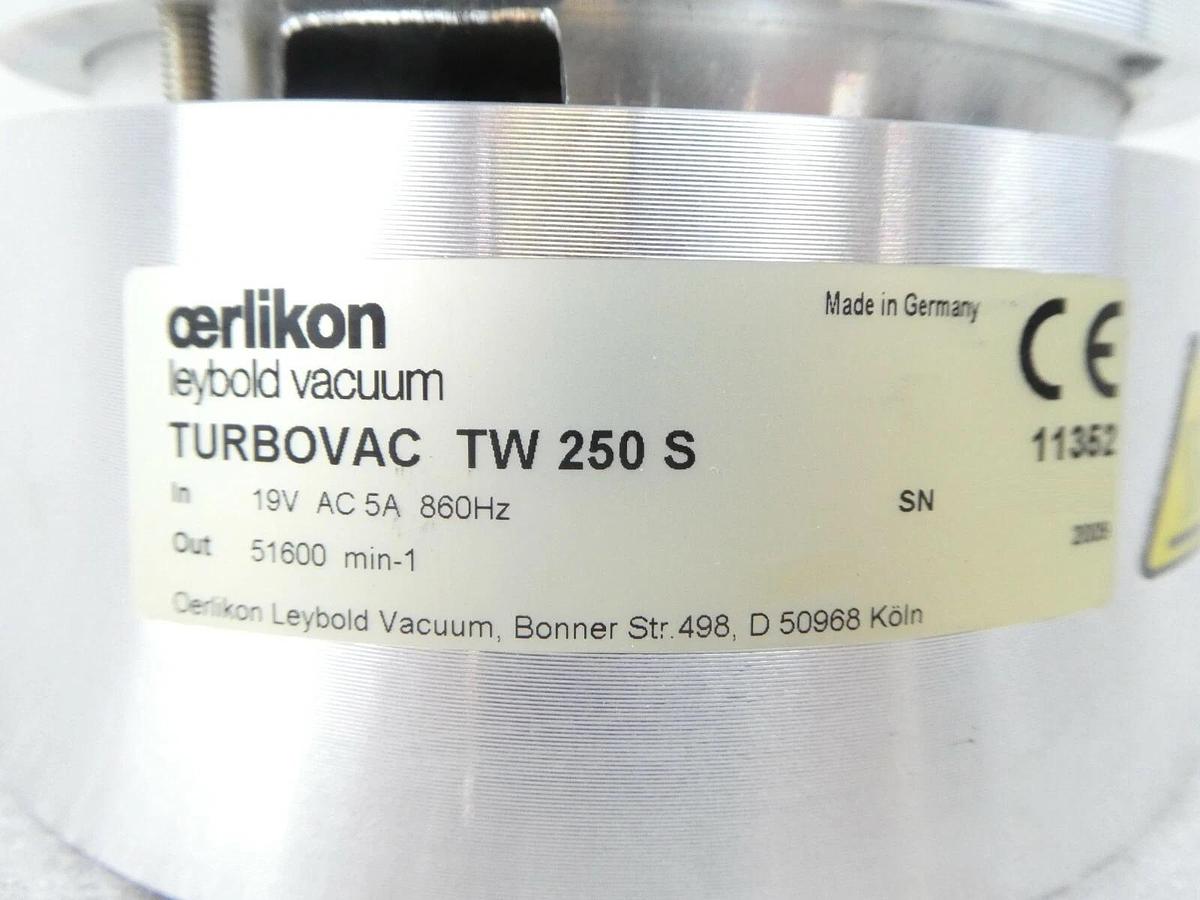 Used TURBOVAC TW 250 S Oerlikon Leybold 11352 Turbomolecular Pump Tested Working