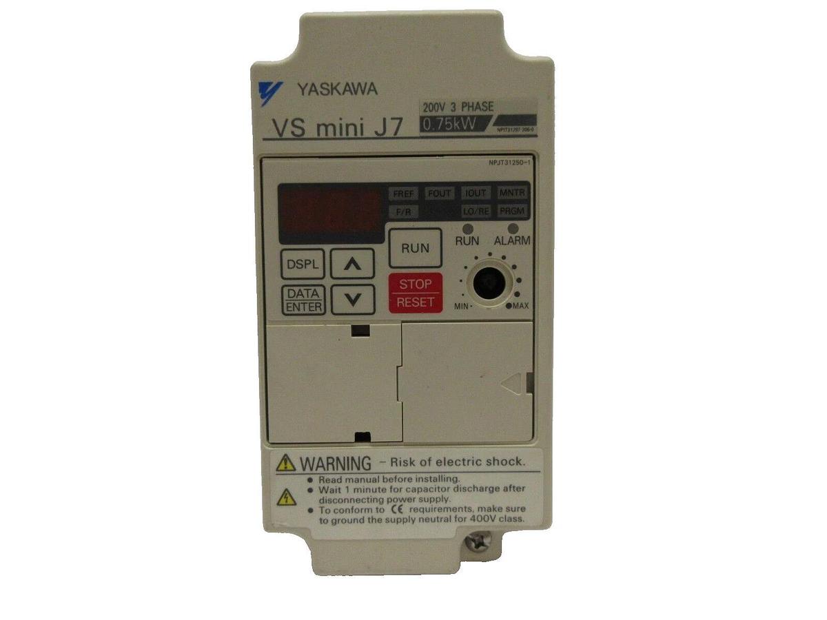 Used Yaskawa Electric CIMR-J7AA20P7 Inverter Drive VS Mini J7 Working
