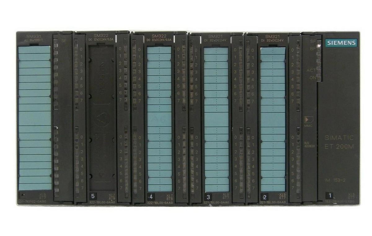 Used Siemens 153-2BA00-0XB0 5 Module PLC Unit SIMATIC ET 200M SM321 SM322 SM331 Spare