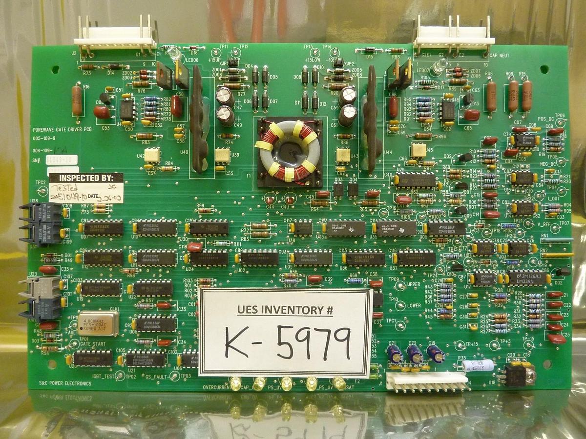 Used S&C Electric 005-109-9 Purewave Gate Driver Board PCB 004-109-10A Used Working