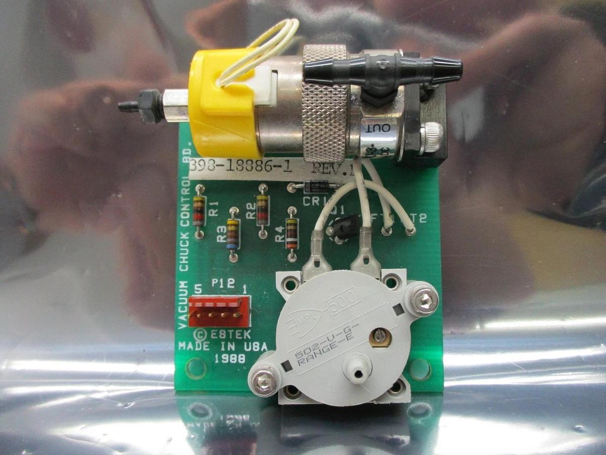 Used Estek 398-18886-1 Pneumatic Vacuum Chuck Control Board PCB 398-18886-1 Used