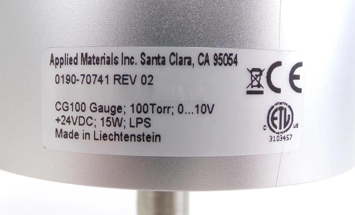 Used AMAT Applied Materials 0190-70741 Baratron Transducer CG100 Working