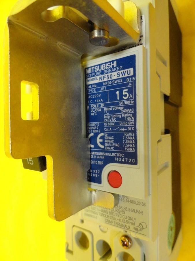 Used Mitsubishi NF50-SWU2 015 Circuit Breaker NF50-SWU Reseller Lot of 5 Used Working