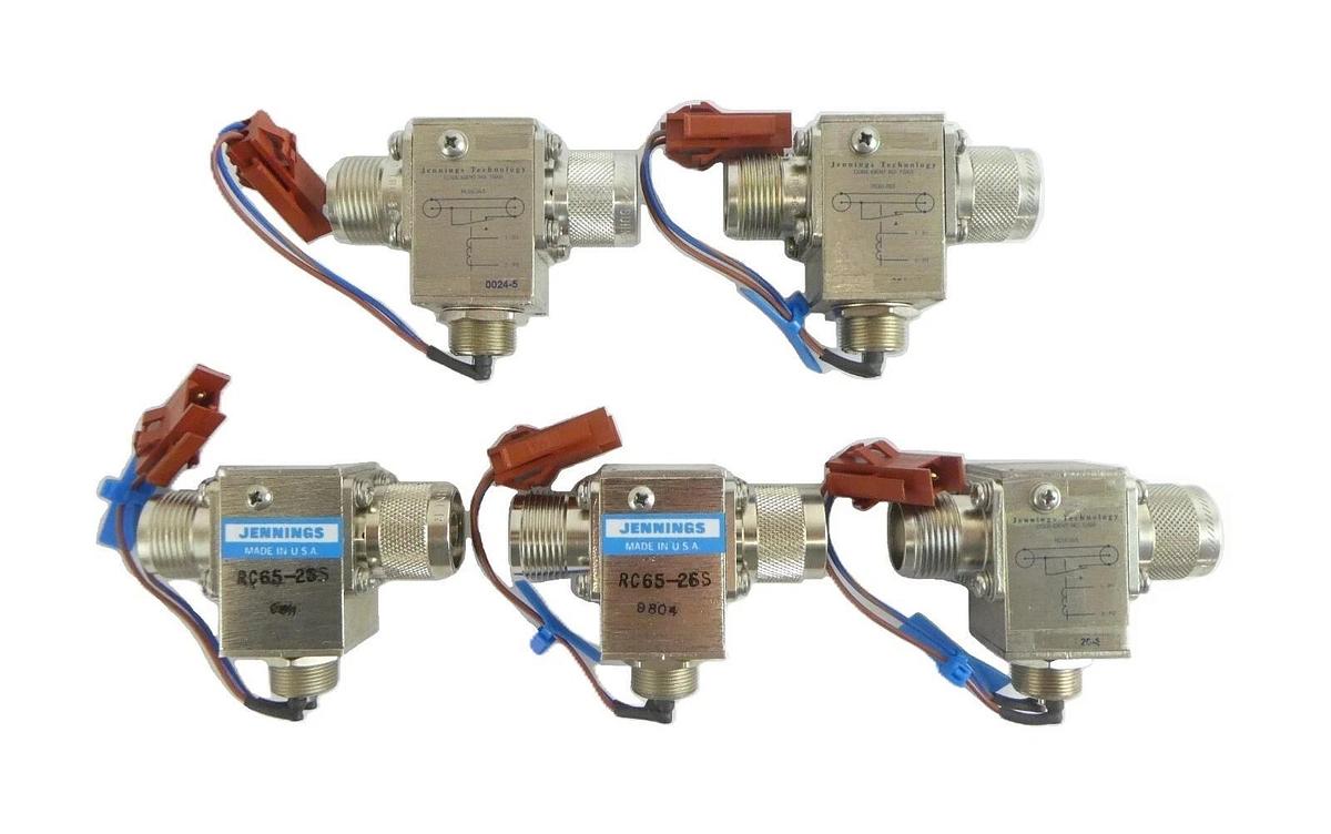 Used Jennings RC65-26S Relay Assembly SPST NC Coax Reseller Lot of 5 Working