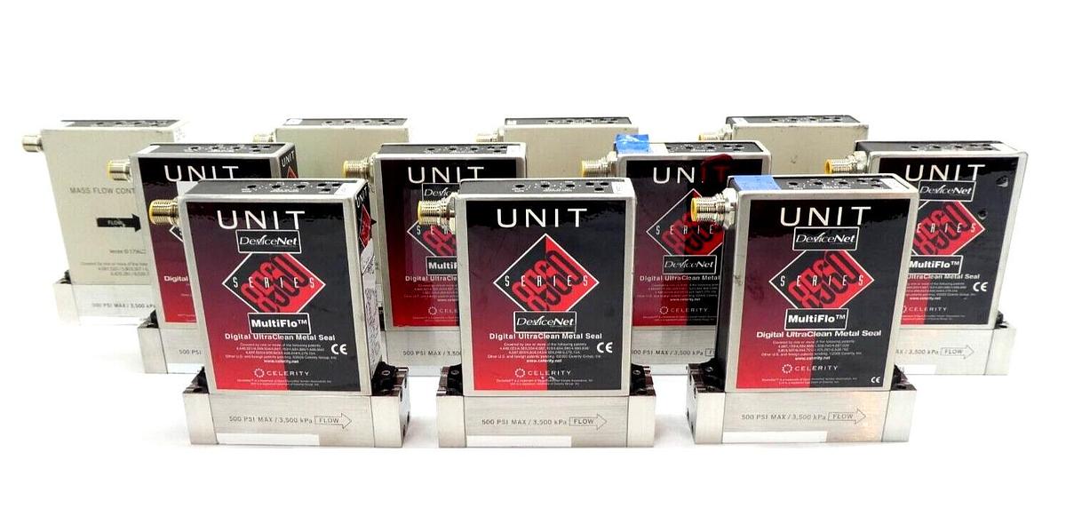 Used Celerity UNIT UFC Mass Flow Controller MFC UFC-8565C UFC-8565 UFC-8564 Lot of 11