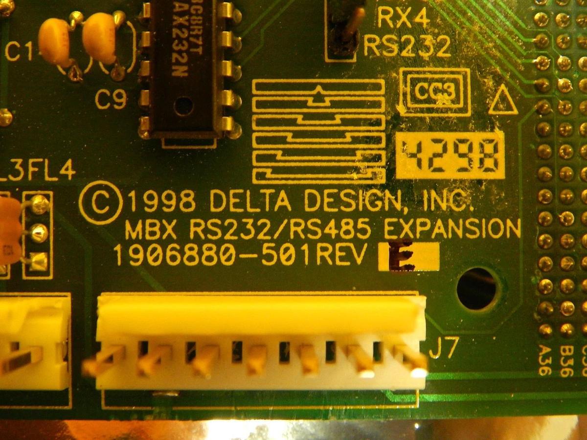 Used Delta Design 1906880-501 MBX RS232/RS485 Expansion Board PCB Rev. E Summit Used