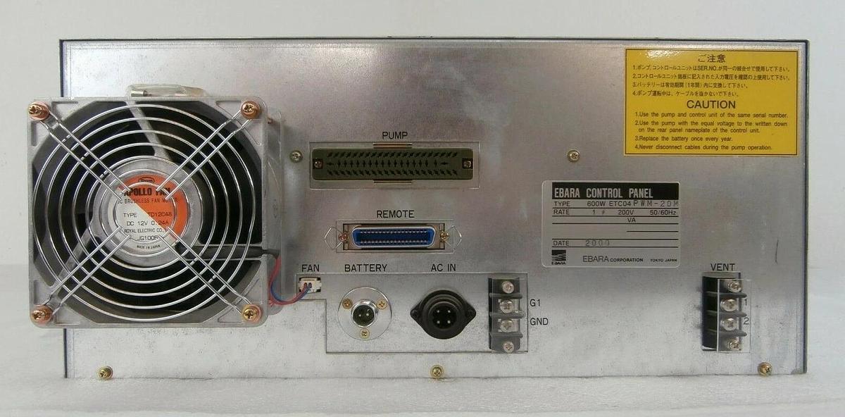 Used ET600W Ebara ETC04 PWM-20M Turbomolecular Pump Controller Turbo Tested Working