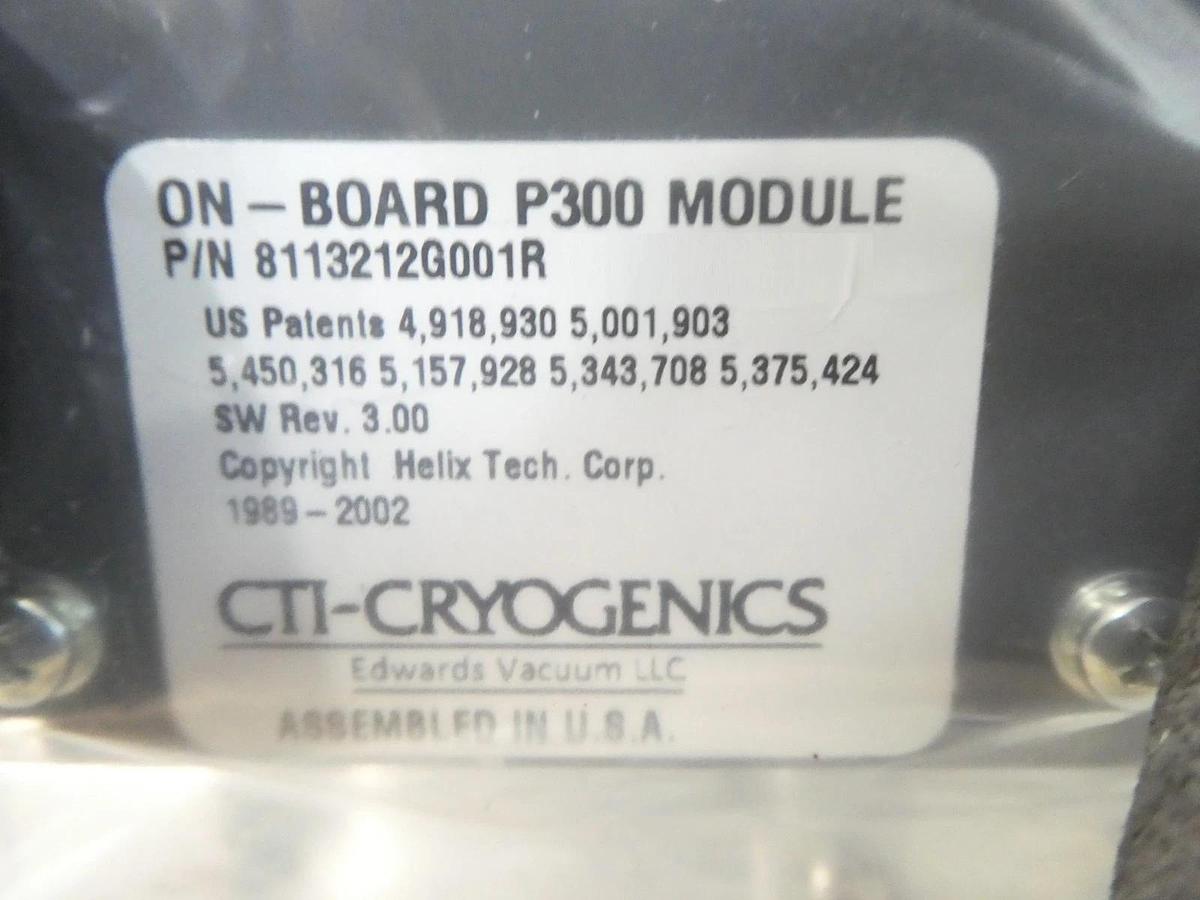 Refurbished CTI-Cryogenics 8116250G003R On-Board P300 Cryopump Manufacturer Refurbished