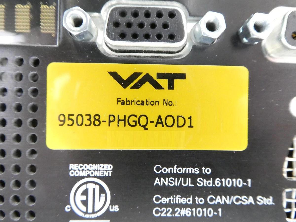 Used VAT 95038-PHGQ-AOD1 Butterfly Valve w/Integrated Pressure Controller Working