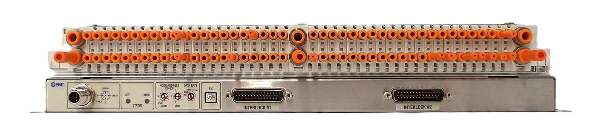 Used SMC IN587-19 42-Port Pneumatic Manifold Assembly Working Surplus