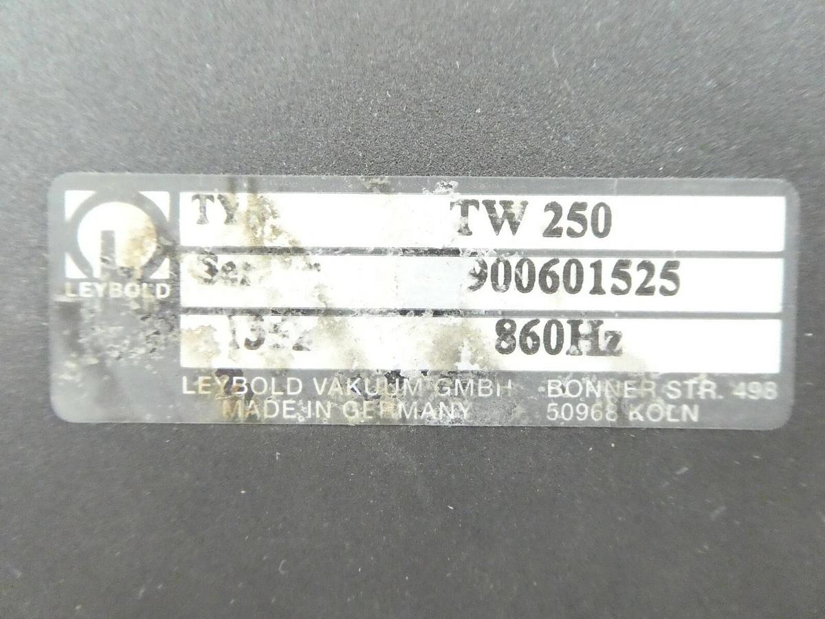 Used TW 250 Leybold 900601525 Turbomolecular Vacuum Pump Turbo Working Surplus