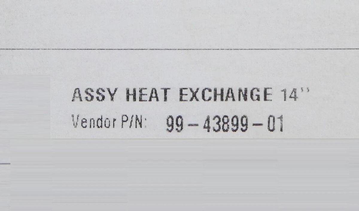 Used SVG Silicon Valley Group 99-43899-01 14" Heat Exchanger Untested Surplus