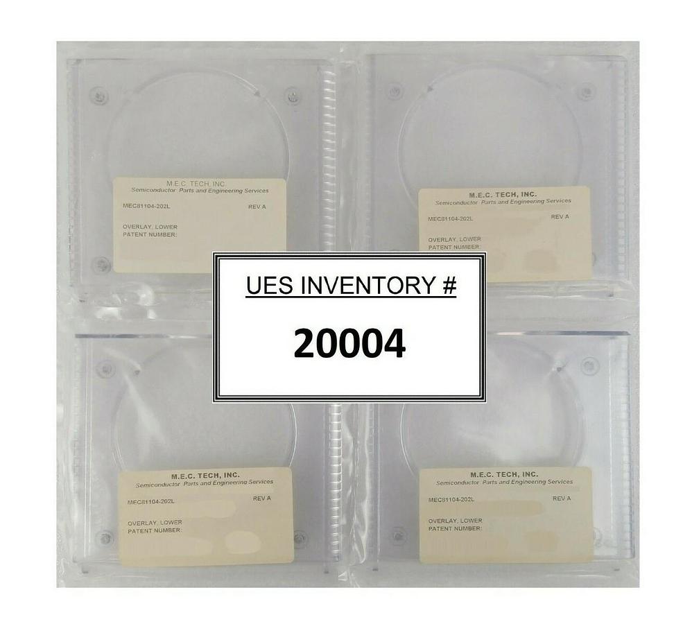 M.E.C. Tech MEC81104-202L Overlay Lower AMAT Applied Materials Lot of 4 New