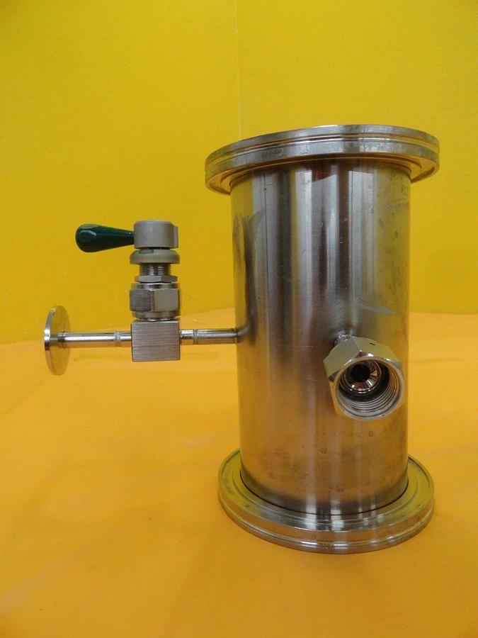 Used MKS High Vacuum Tube Tee Stainless ISO100 4VCR 8VCR NW25 Nupro SS-DLTW4 Used