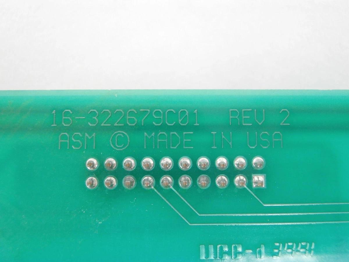 Used ASM 03-322678C01 Epitaxy Auxiliary Interface PCB 16-322679C01 Working Surplus