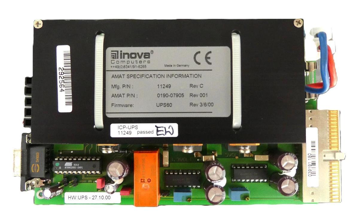 Used Inova Computers 11249 UPS Board PCB Card ICP-UPS AMAT 0190-07905 Used Working