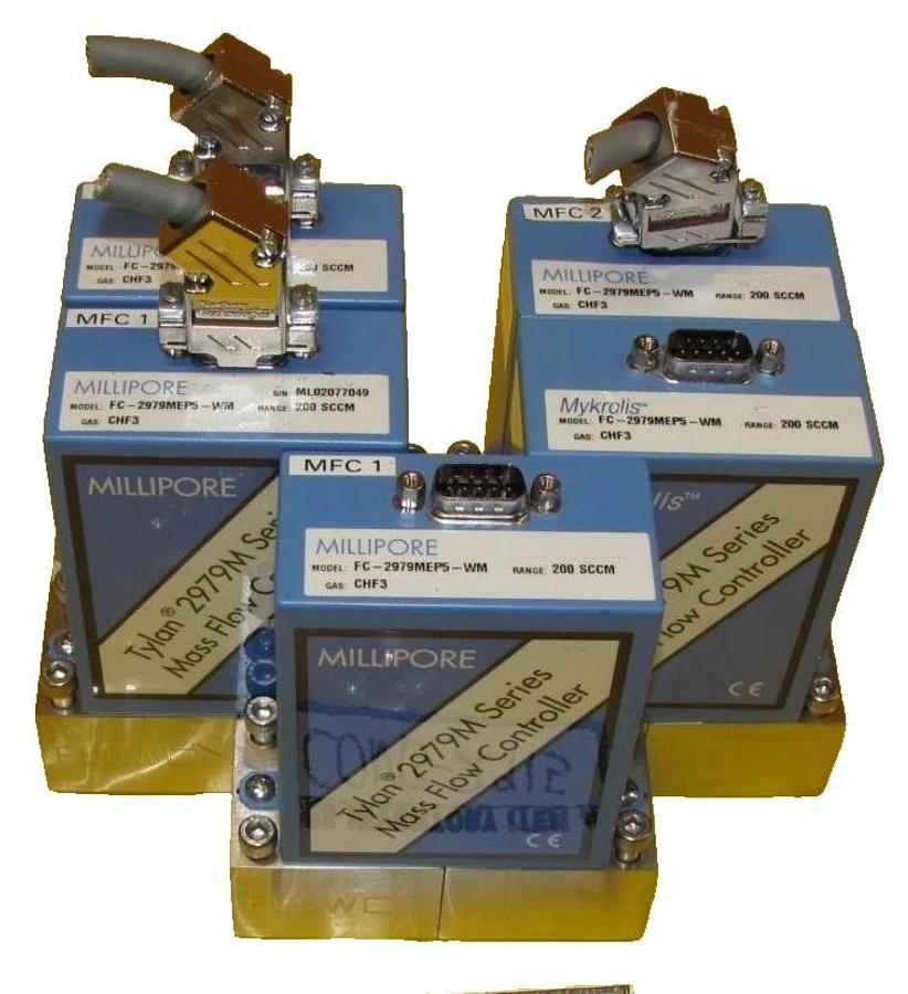Used Millipore Tylan 2979 Series MFC Surface Mount CHF3 Reseller Lot of 5 Surplus