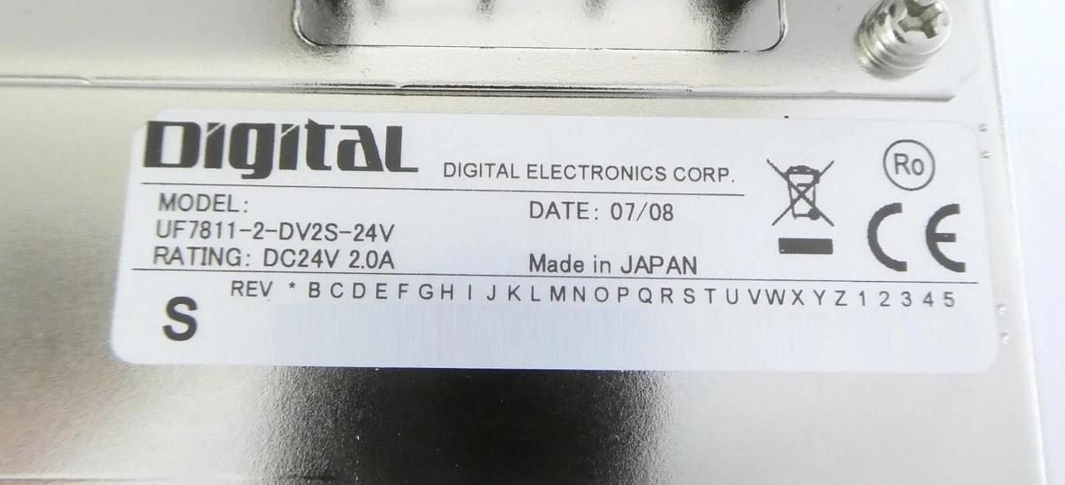 Used Digital Electronics UF7811-2-DV2S-24V Touch Screen Display Panel Working
