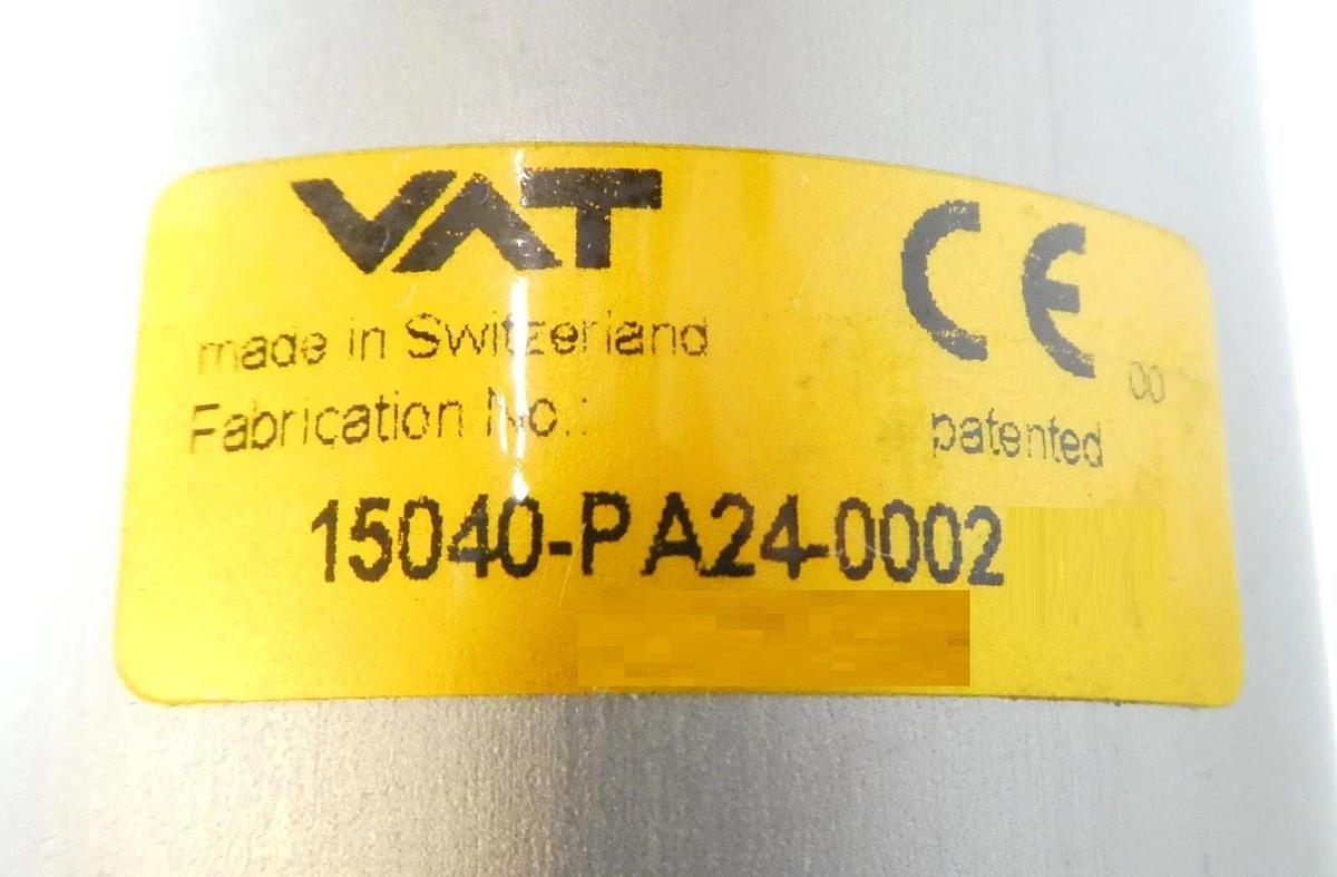 Used VAT 15040-PA24-0002 Pneumatic Isolation Gate Valve Series 15.0 Working Surplus