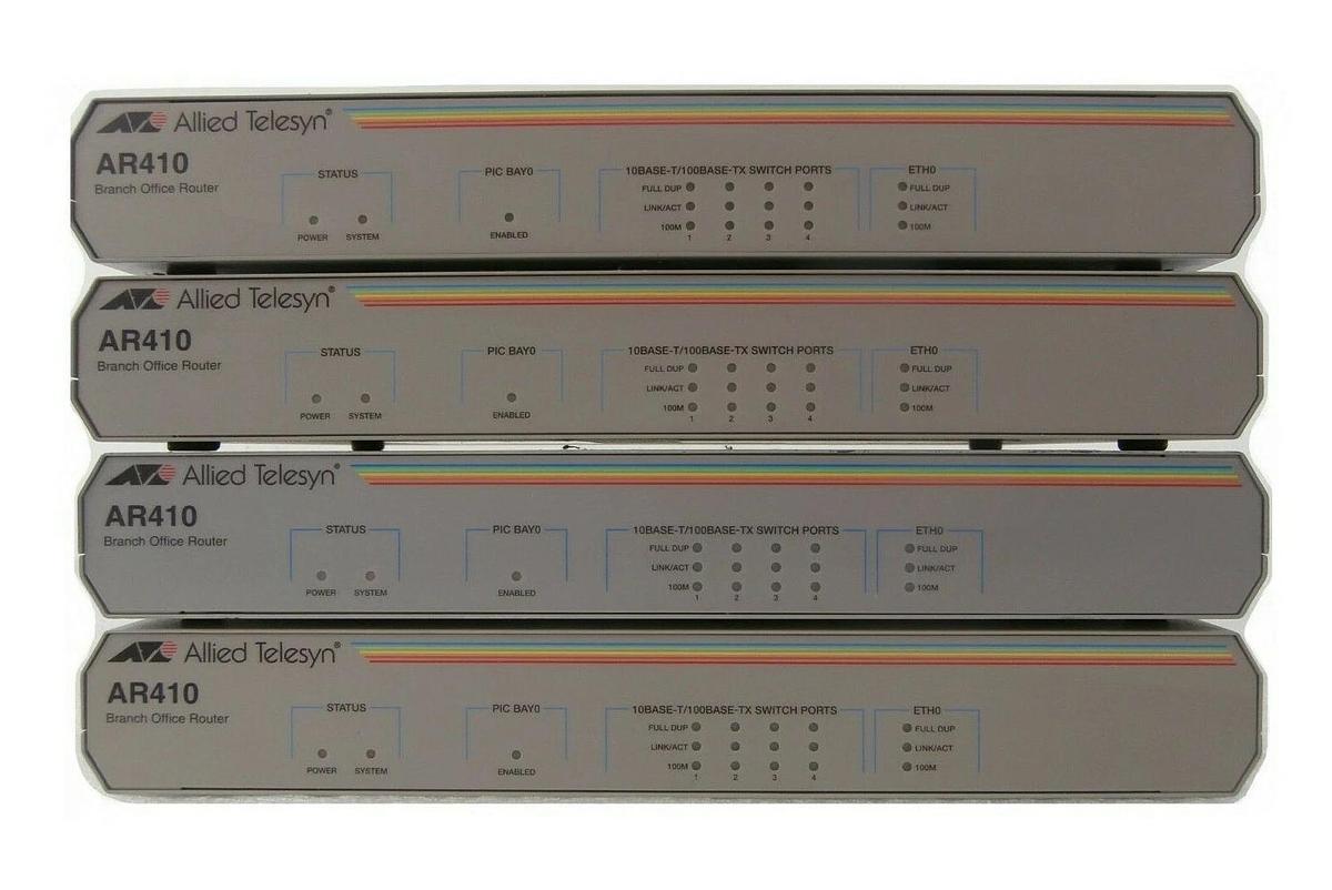 Used Allied Telesis AT-AR410-10 Branch Office Router AR410 Reseller Lot of 4 Surplus