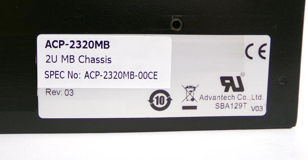 Used Advantech ACP-2320MB Rack Mount Industrial PC 3.50GHz Lam 853-183255-001 Working