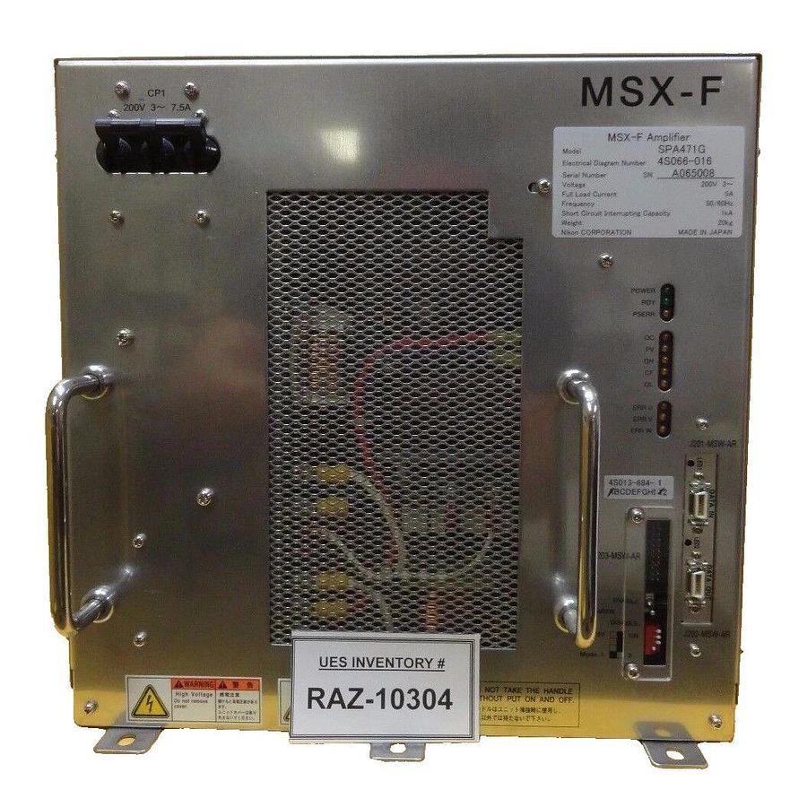 Used Nikon Precision 4S066-016 MSX-F Amplifier Module SPA471G 4S013-684-1 Working