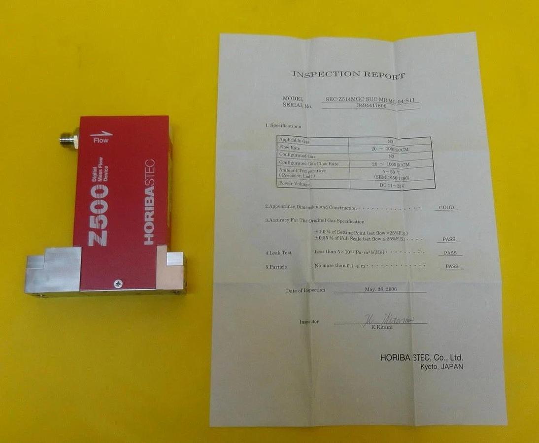 Refurbished Horiba STEC SEC-Z514MG Digital Mass Flow Controller MFC 1000 SCCM N2 Refurbished