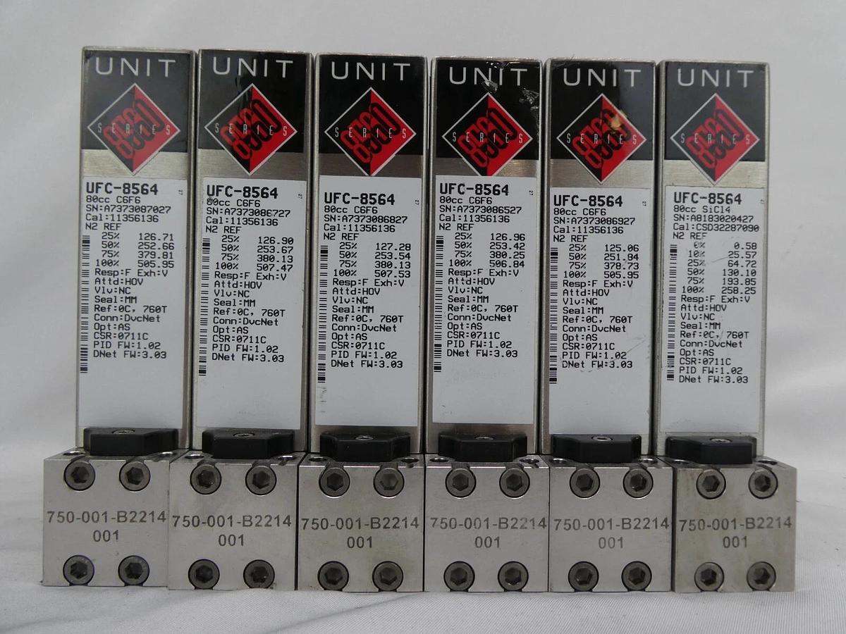 Used Celerity UFC-8564 Mass Flow Controller MFC SiCl4 C6F6 Reseller Lot of 6 Working