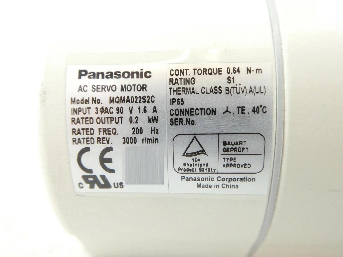 Used Panasonic MQMA022S2C AC Servo Motor HD Gear Head CP-25A-33-J299A-SP Working