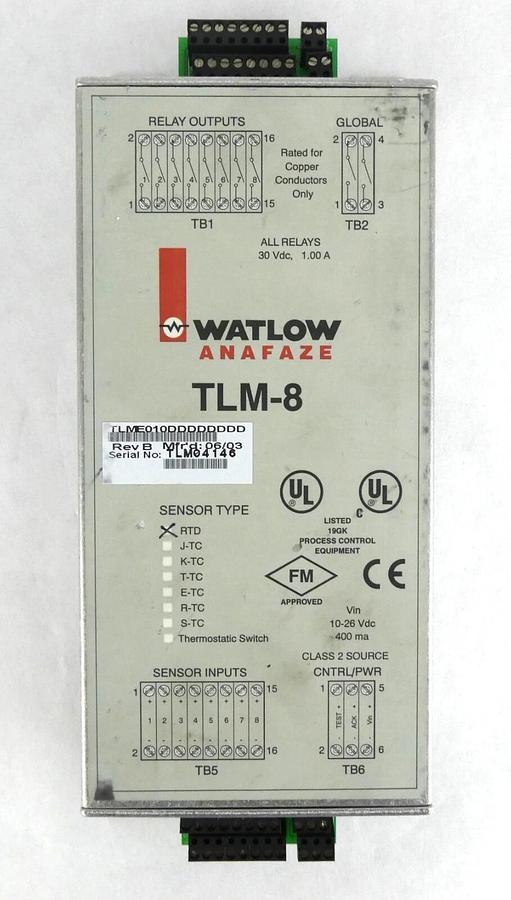 Used Watlow TLME010DDDDDDDD Thermal Limit Monitor TLM-8 Reseller Lot of 3 Working