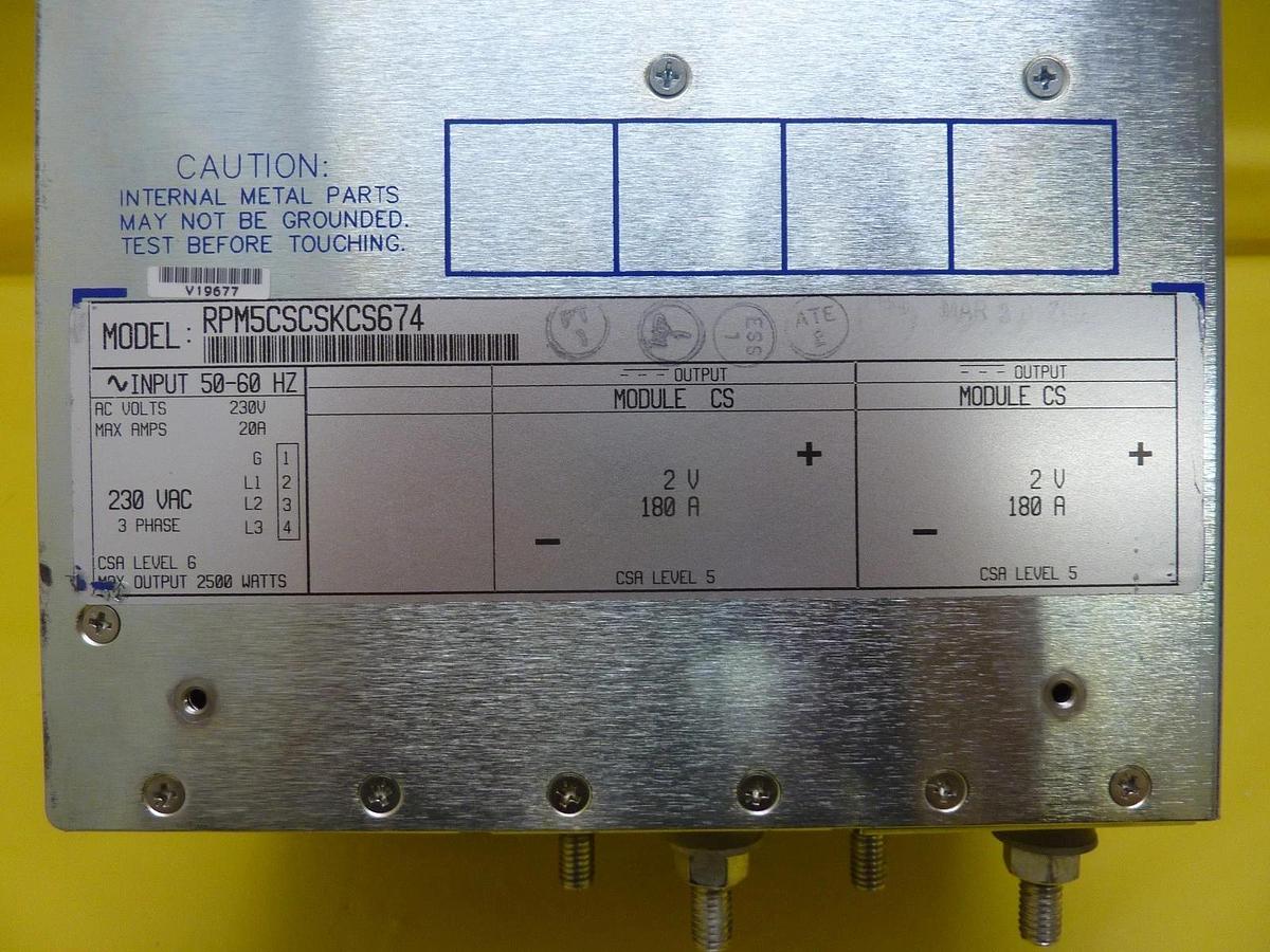 Used Power-One RPM5CSCSKCS674 Dual Output Power Supply 2500W Used Working