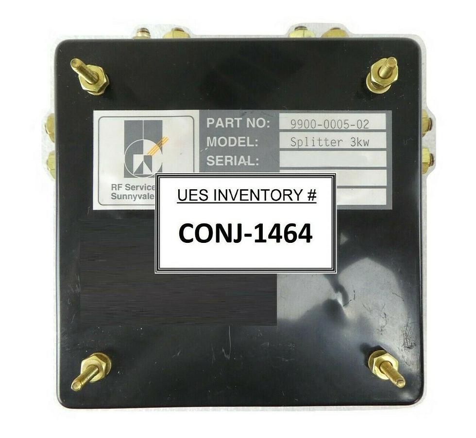 Refurbished RF Services 9900-0005-02 2-Way 3kW Splitter Mattson 934-15009-00 OEM Refurbished