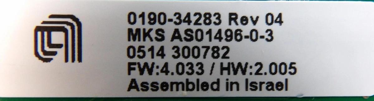 Used MKS Instruments AS01496-0-3 PCB Card CDN496R AMAT 0190-34283 Working