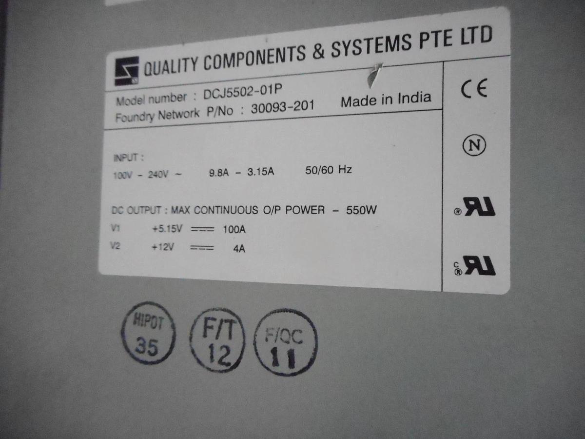 Used Foundry Networks FI7202 FastIron II Switch B4000 FI12GM FI24E Working Surplus