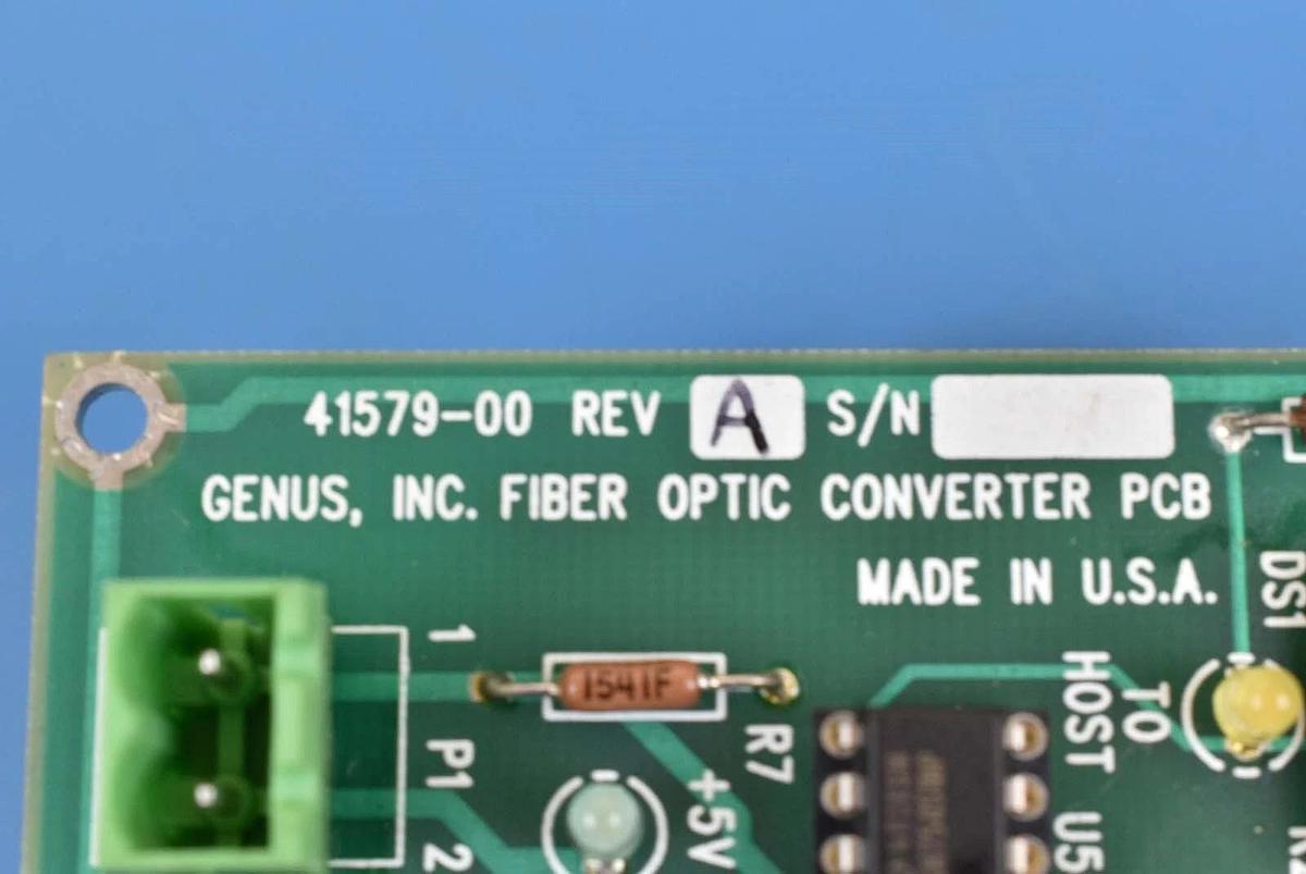 Used Genus Inc 41579-00 PCB Fiber Optic Converter